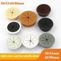 1 Uds 50/53/60/80mm cubierta de agujero de Cable de escritorio caja de Cable redonda de plástico ABS agujero de computadora cubierta de agujero de línea de mesa decorativa de 8 colores