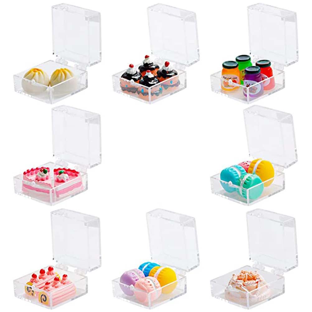 

8 комплектов миниатюрных моделей десертов, мини-украшения для дома, тонкое мастерство, высокая степень, реалистичная репродукция, декоративная подделка