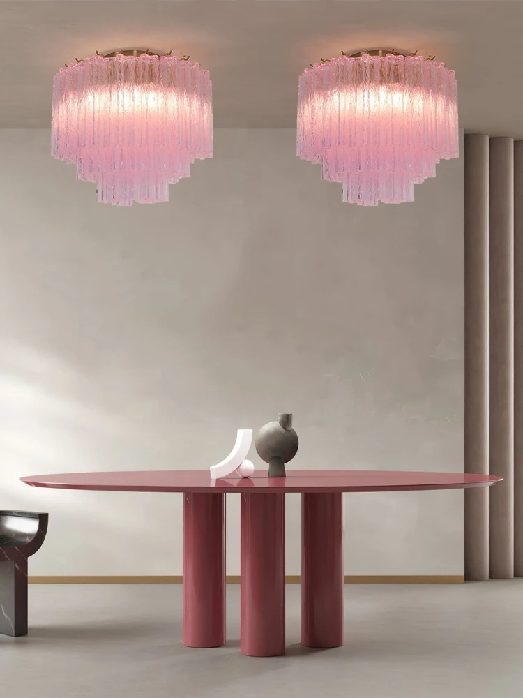 

Муранское стекло Art из нержавеющей стали Lamparas De Techo 2025 E14, светодиодная потолочная люстра с регулируемой яркостью, потолочный светильник для гостиной, спальни