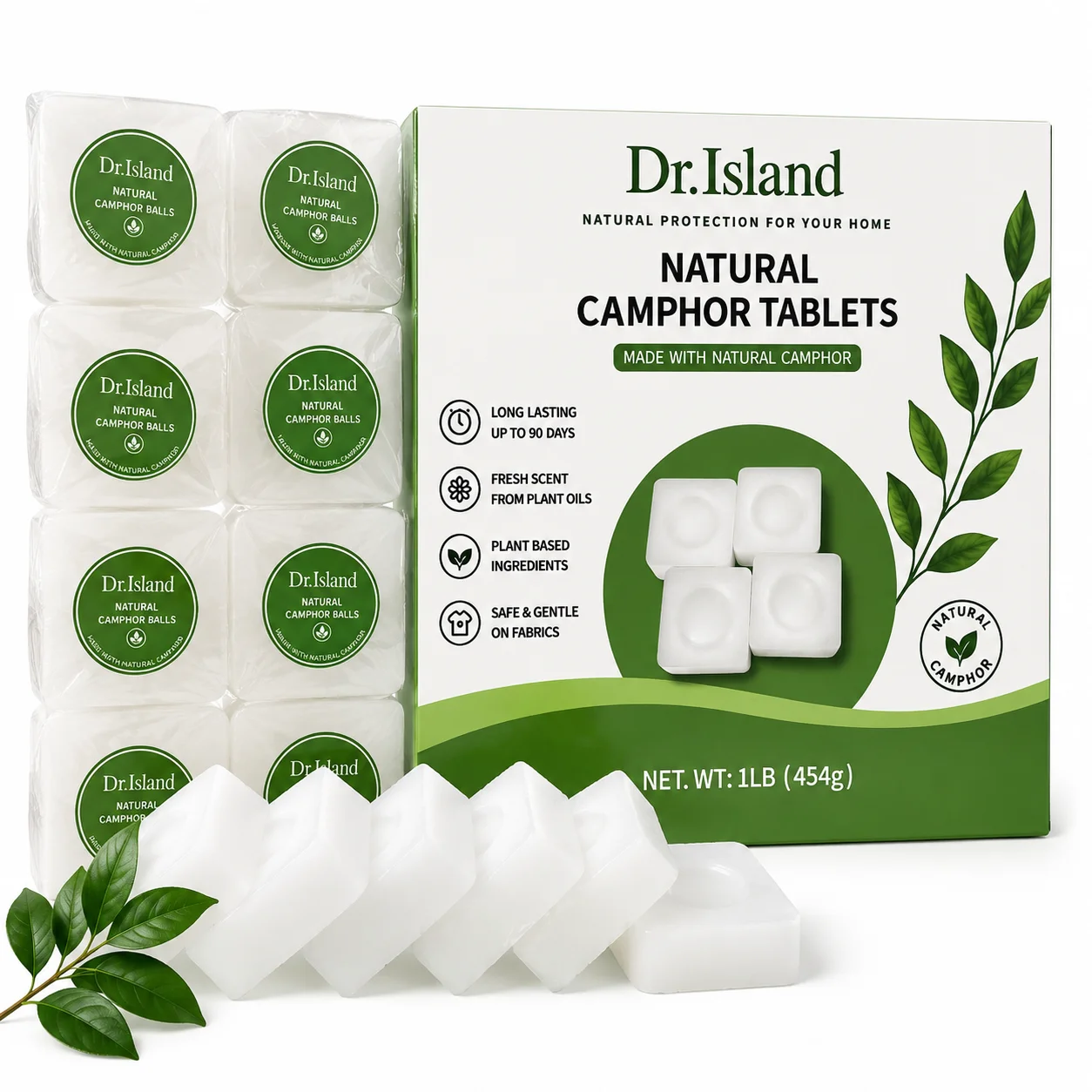 Natural Camphor Tablets&Blocks for Pooja,Spiritual Practice, Meditation, Aromatherapy,Alcanfor en Bloques,Home Fragrance 454gram