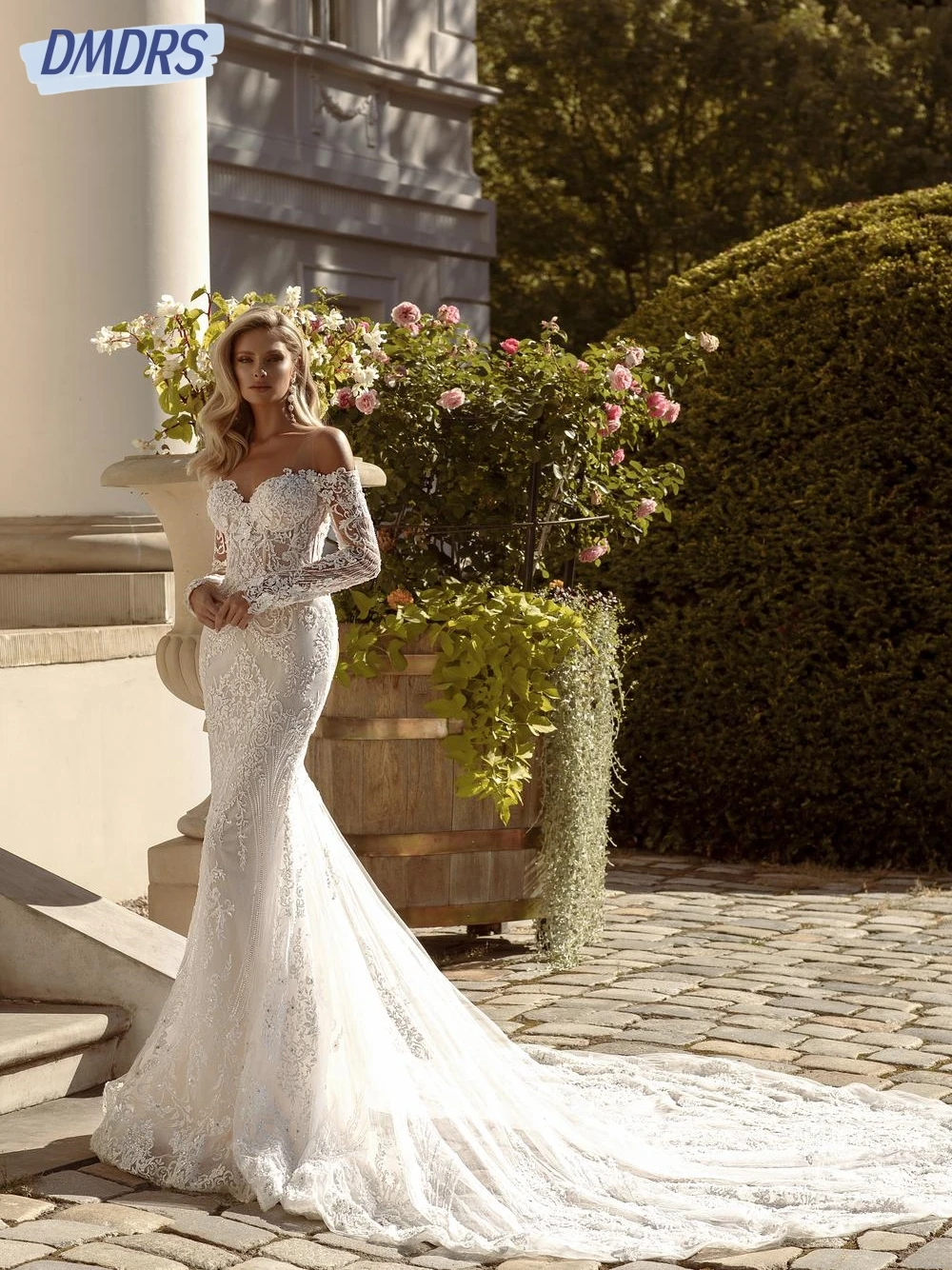 

Classic Appliques Wedding Dresses Romantic Mermaid Dress For Bride Sparkly Floor-length Bridal Gown Vestido De Novia