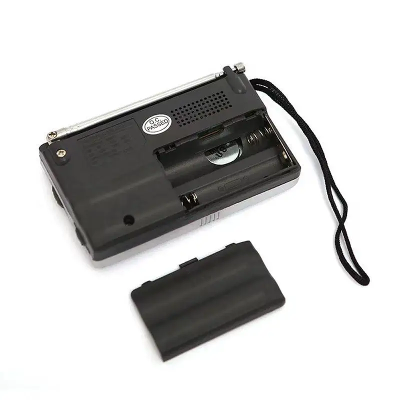 Radio portátil AM FM, Radio pequeña con altavoz, puntero de sonido claro, dispositivo de sintonización para pesca, Camping, caminar al aire libre