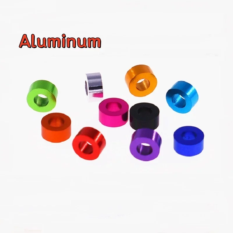 Colourful Anodized Aluminum Alloy Flat Washers Gasket For RC Part 0.25/0.5/1/1.5/2/2.5/3mm 10/Pcs