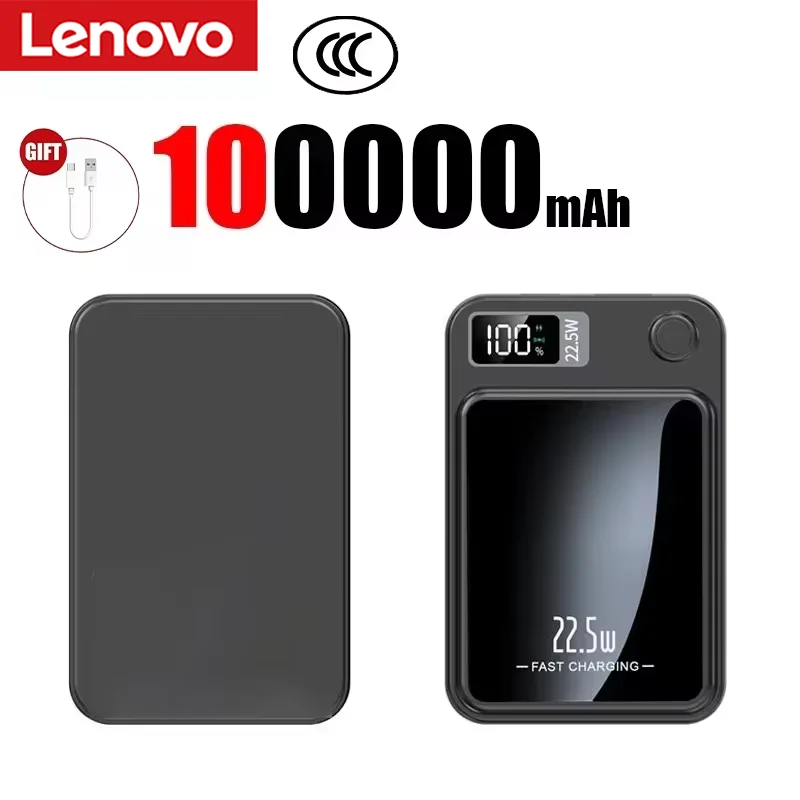 Lenovo 2026 200000mAh Magnetische Draadloze Power Bank Draagbare Snelle Oplader Voor Magsafe Extra Batterij Voor iphone Huawei Samsung