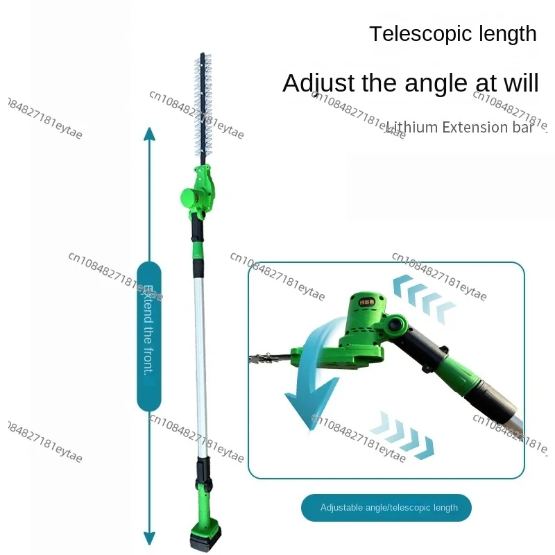 24V Electric Telescopic High Branch Hedge Trimmer Pruning Shears Lithium Battery Gardening Tool