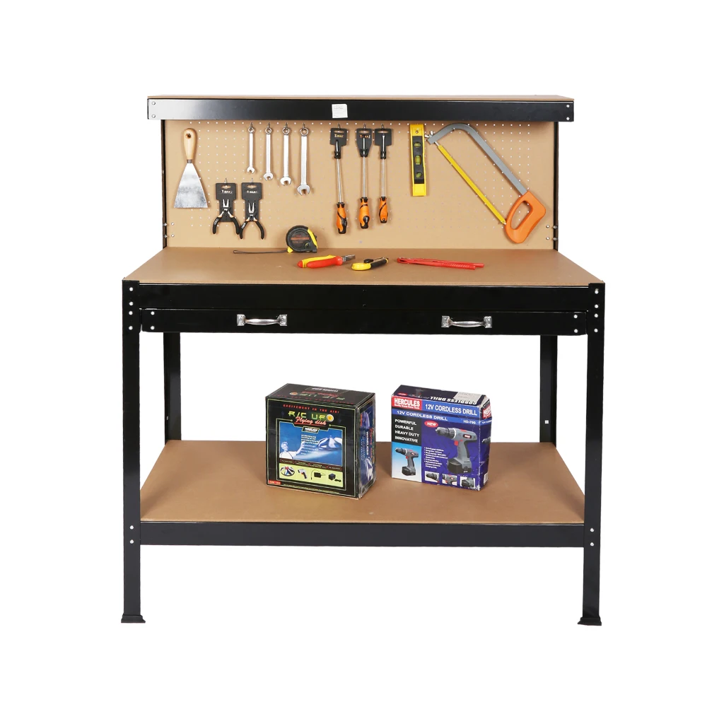 

WOOD WORK BENCH 115cm, Durable and 300Lbs Carrying Capacity