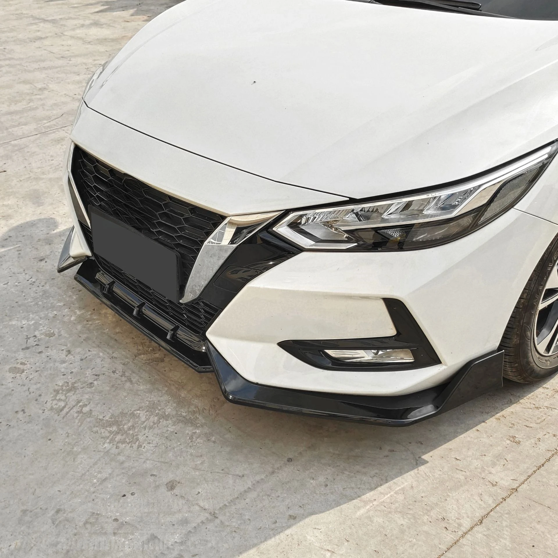 日産シルフィ14代目2020 2021 2022フロントバンパースポイラーリップロワーディフューザースプリッターチューニングガードグリル3PCSボディキット