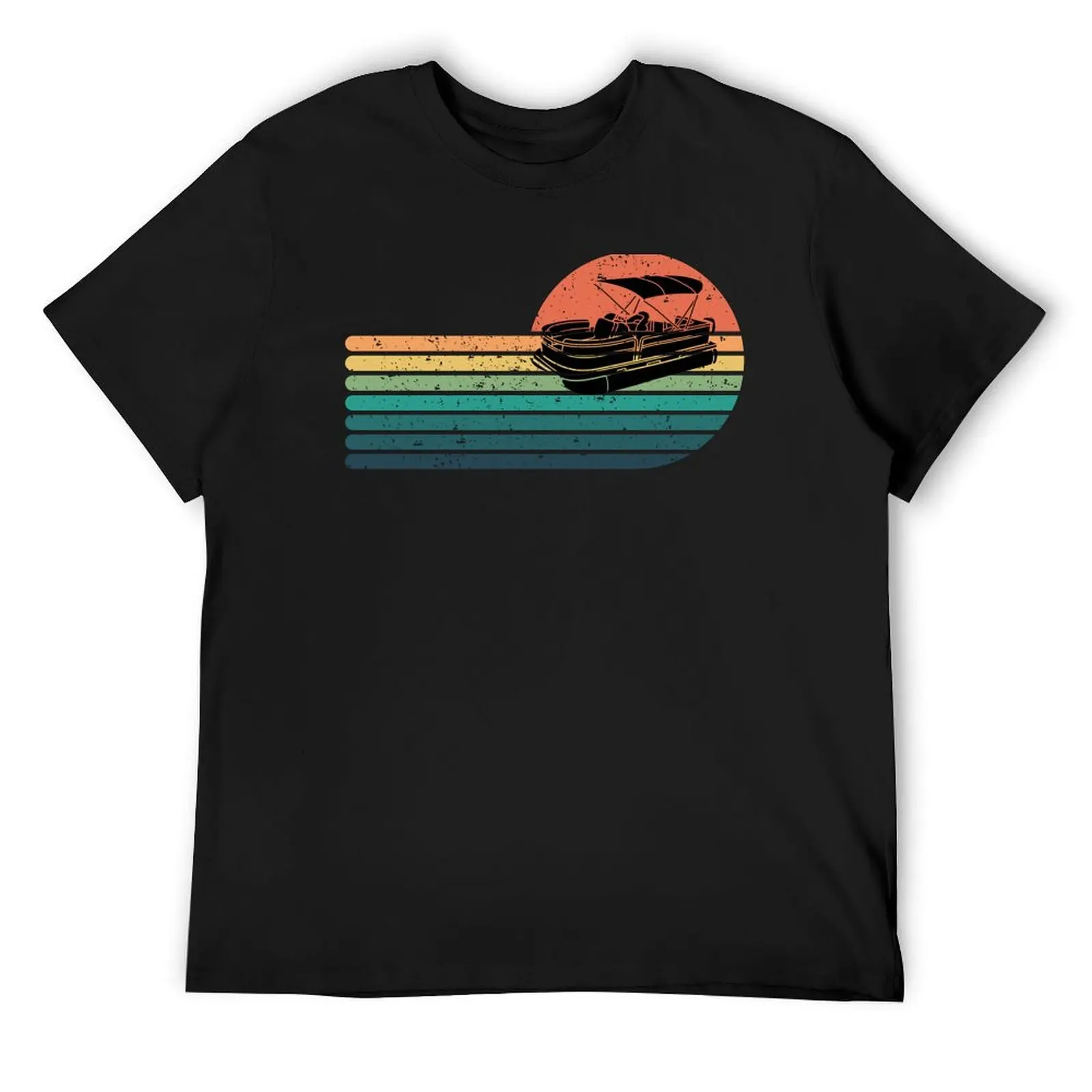 

Vintage Style Pontoon Boat-Boating 90s T-Shirt oversized cotton graphic tees gifts for boyfriend T-shirt men