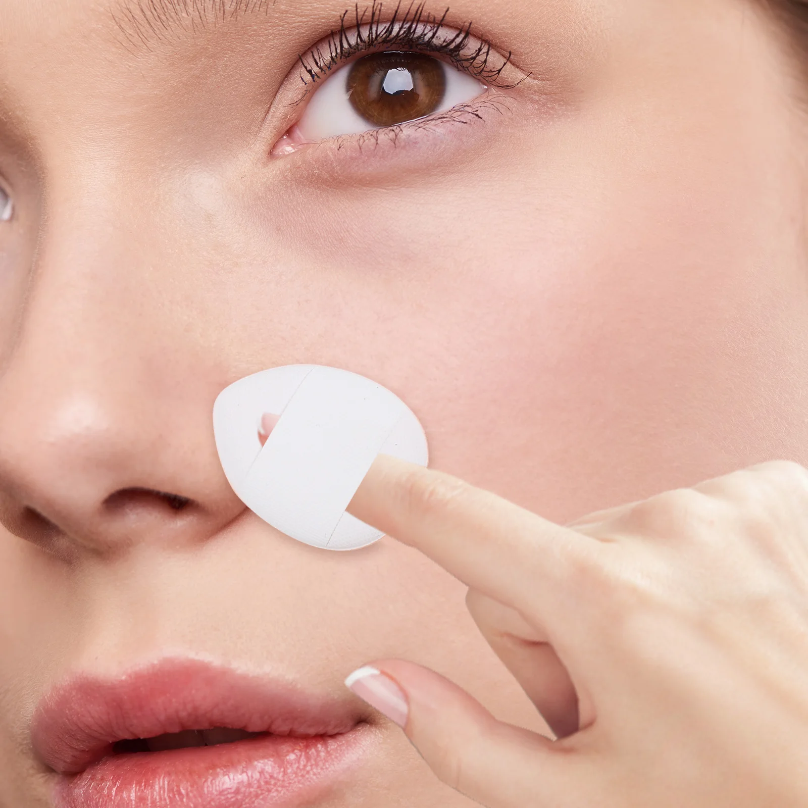

20pcs Mini Powder Puff Dry Wet Use Compact For Face Foundation T-Zone Application Beauty Sponge Makeup For Face Powder