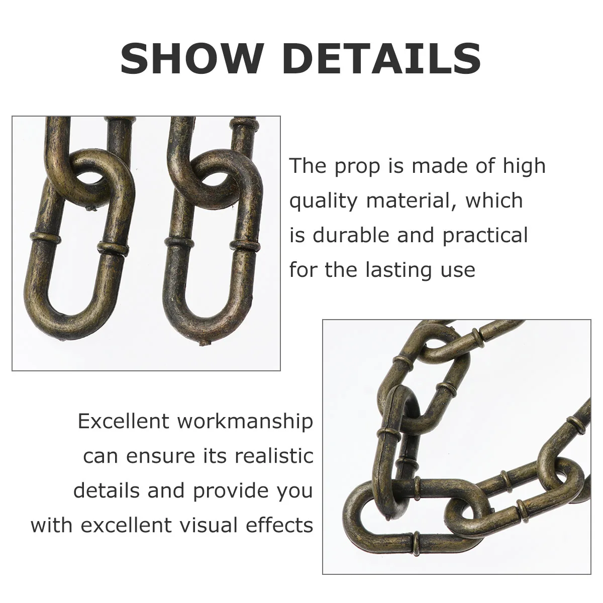 

Halloween Props Simulated Iron Chain The Decorative Chains Costume Golden