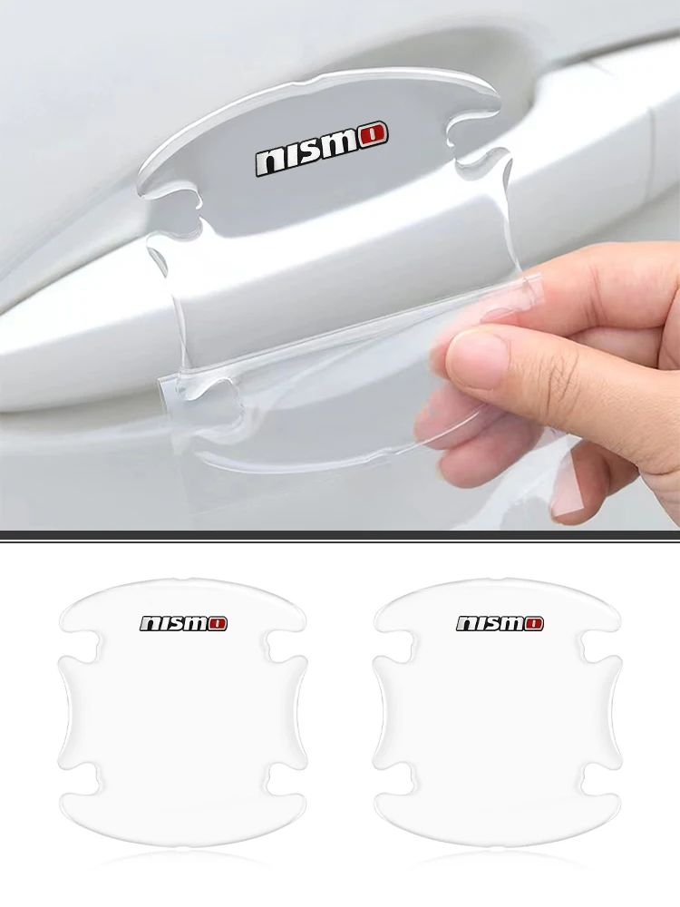

4pcs Car door anti-collision strip door handle protection strip for Nismo Nissan Juke Tiida Teana GTR 350Z 370Z 240SX Fairlady