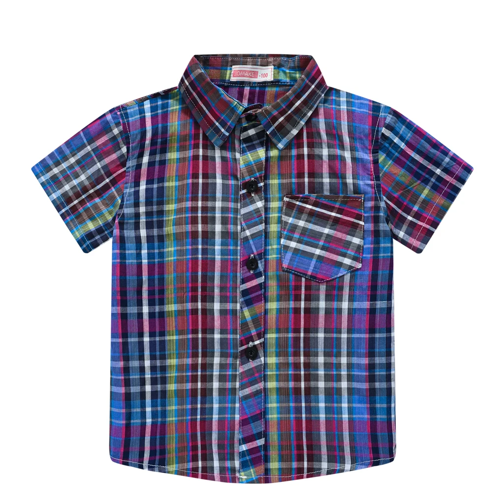 Children\'s Clothing Boy Plaid Shirt Kids Baby High Quality