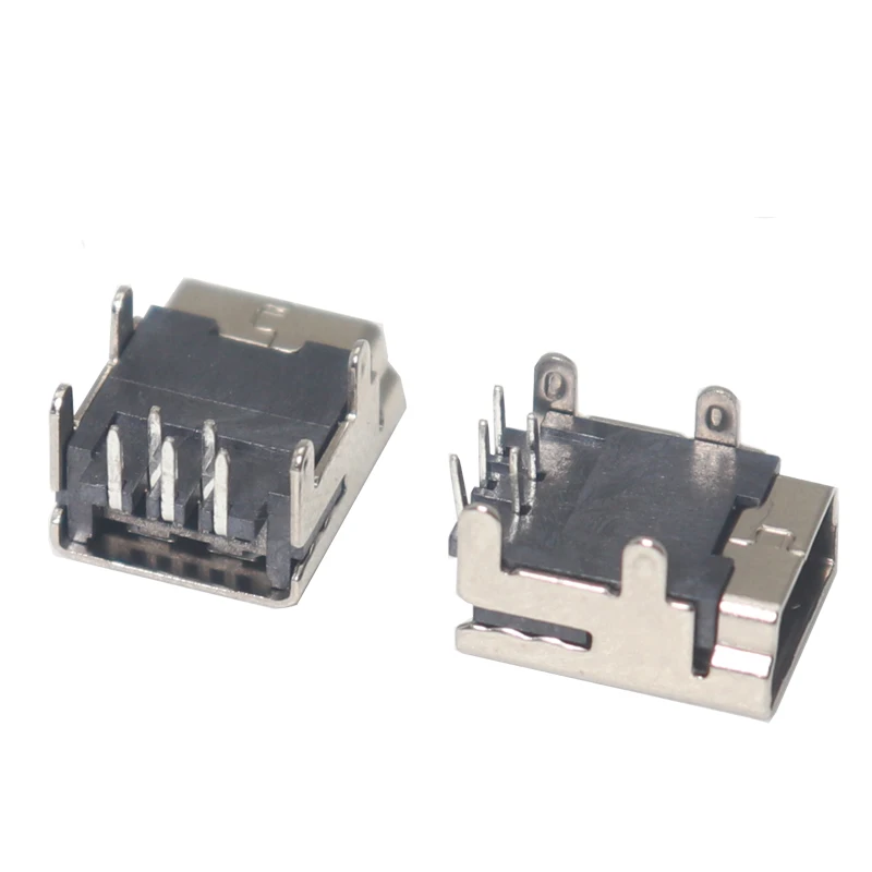 【20-5PCS】 Mini USB Type B 5-Pin Female Socket Right Angle DIP Jack Connector Plug-in