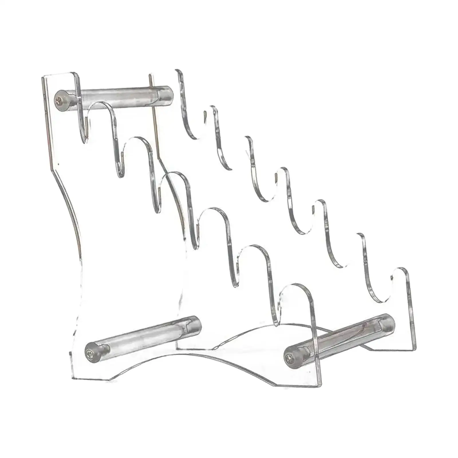 

Knife Tabletop Display Stand 21.3x13x22cm Clear Bracket Shelf with 6 Layers for Retail Store Accessory Durable Multipurpose