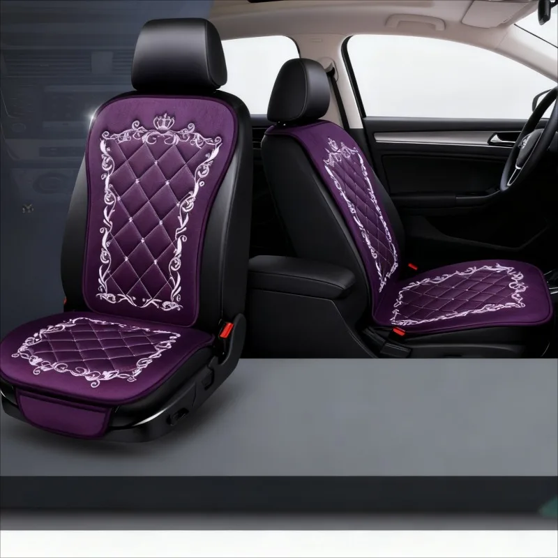 

Модные подушки для автомобильных сидений с коротким ворсом, подушки для передней части автомобиля с короной теплые, удобные и износостойкие.