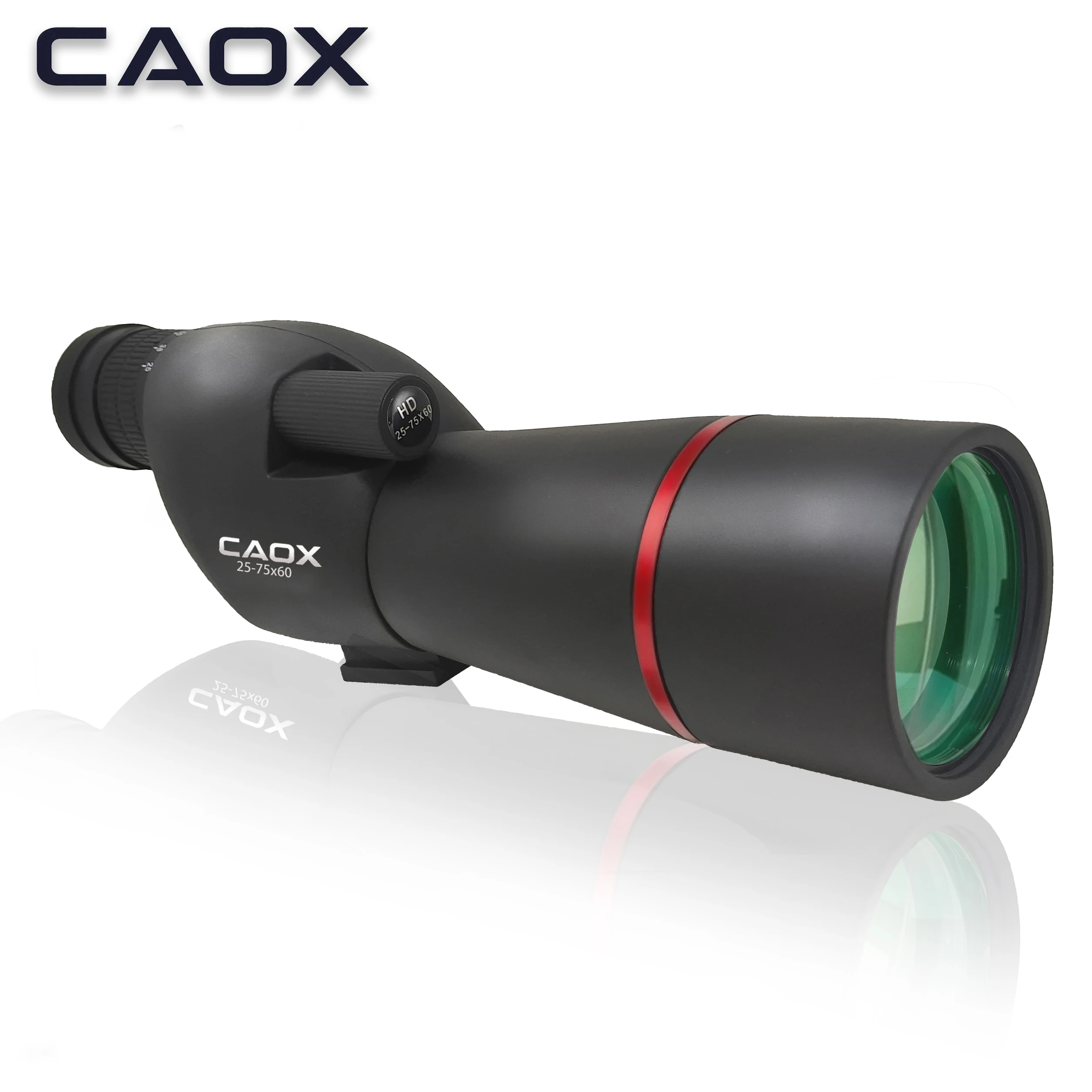 CAOX 25-75x60 Bird Watching Telescope Spotting Scope Wide Angle Monocular with Phone Adapter and Tripod for Camping Birdwatching