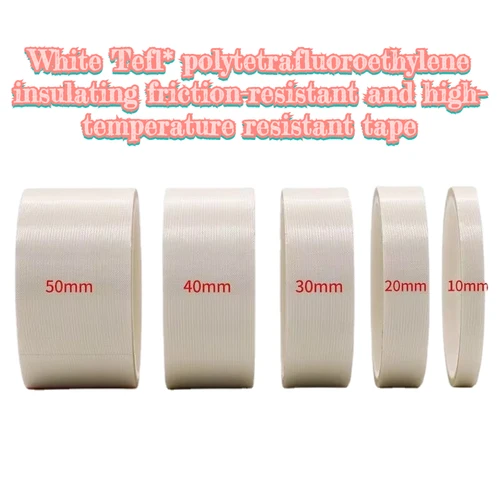 Imagen 1 del producto Cinta especial de alta temperatura de 3-180mm de ancho, Tefln PTFE, aislante blanco, resistente a la fricción, 298 ℃, Q-445 de personalización de varios ancho
