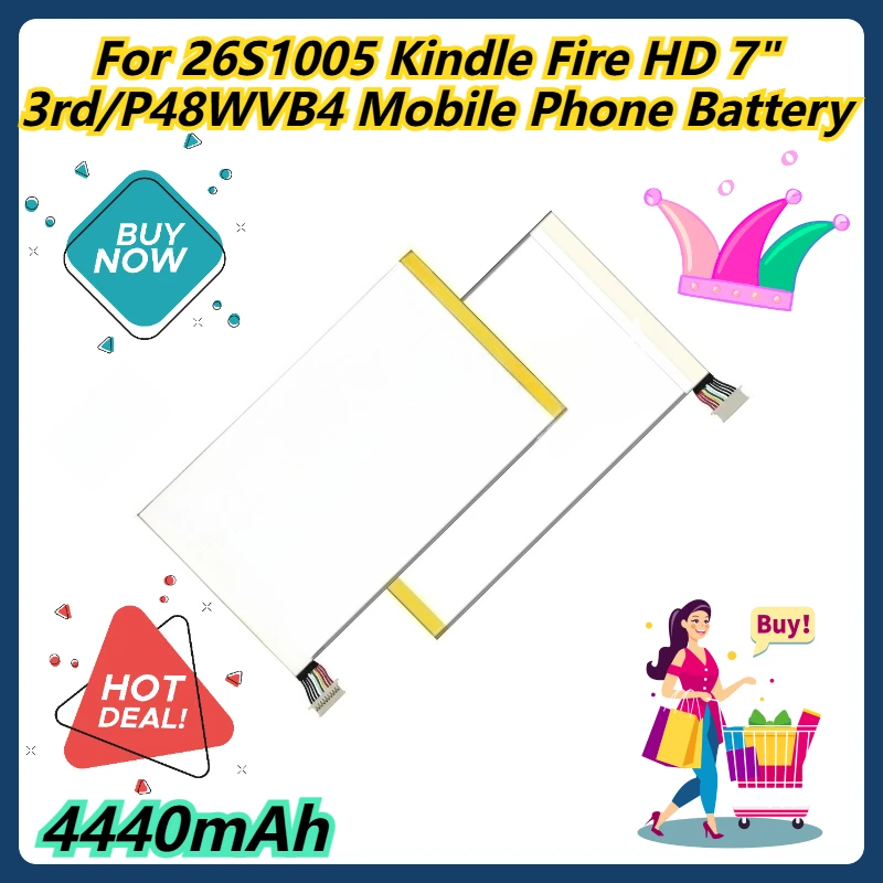 

4440mAh For 26S1005 Kindle Fire HD 7" 3rd/P48WVB4 Mobile Phone Battery