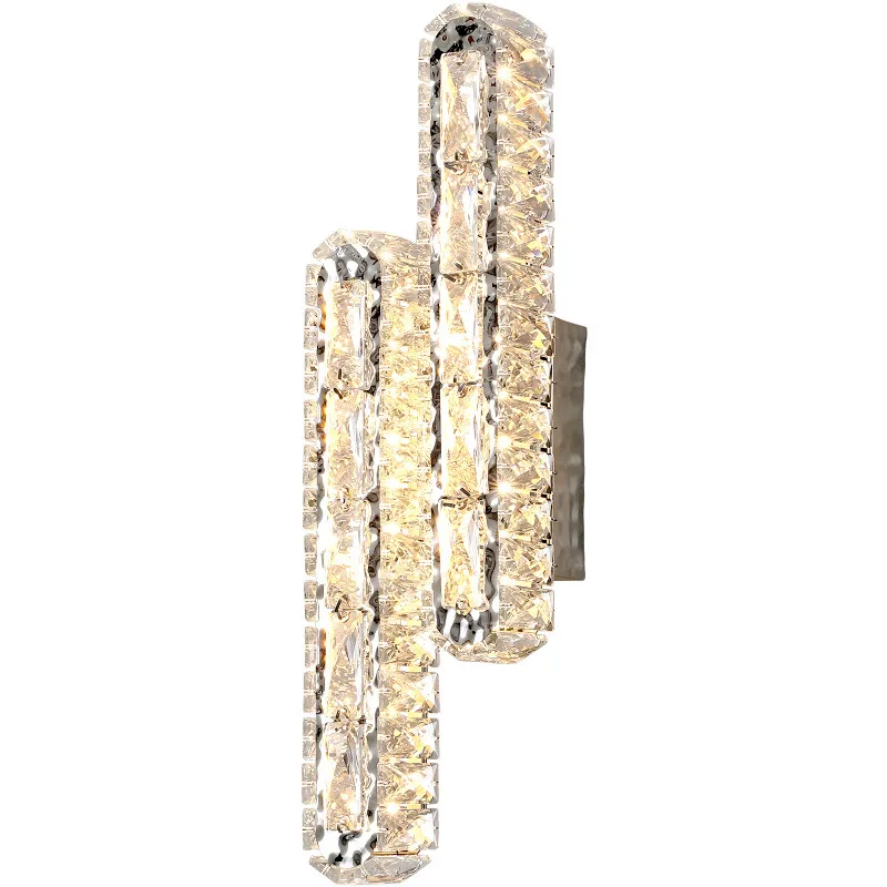 

Modern, simple, light luxury, crystal wall lamp, hotel living room