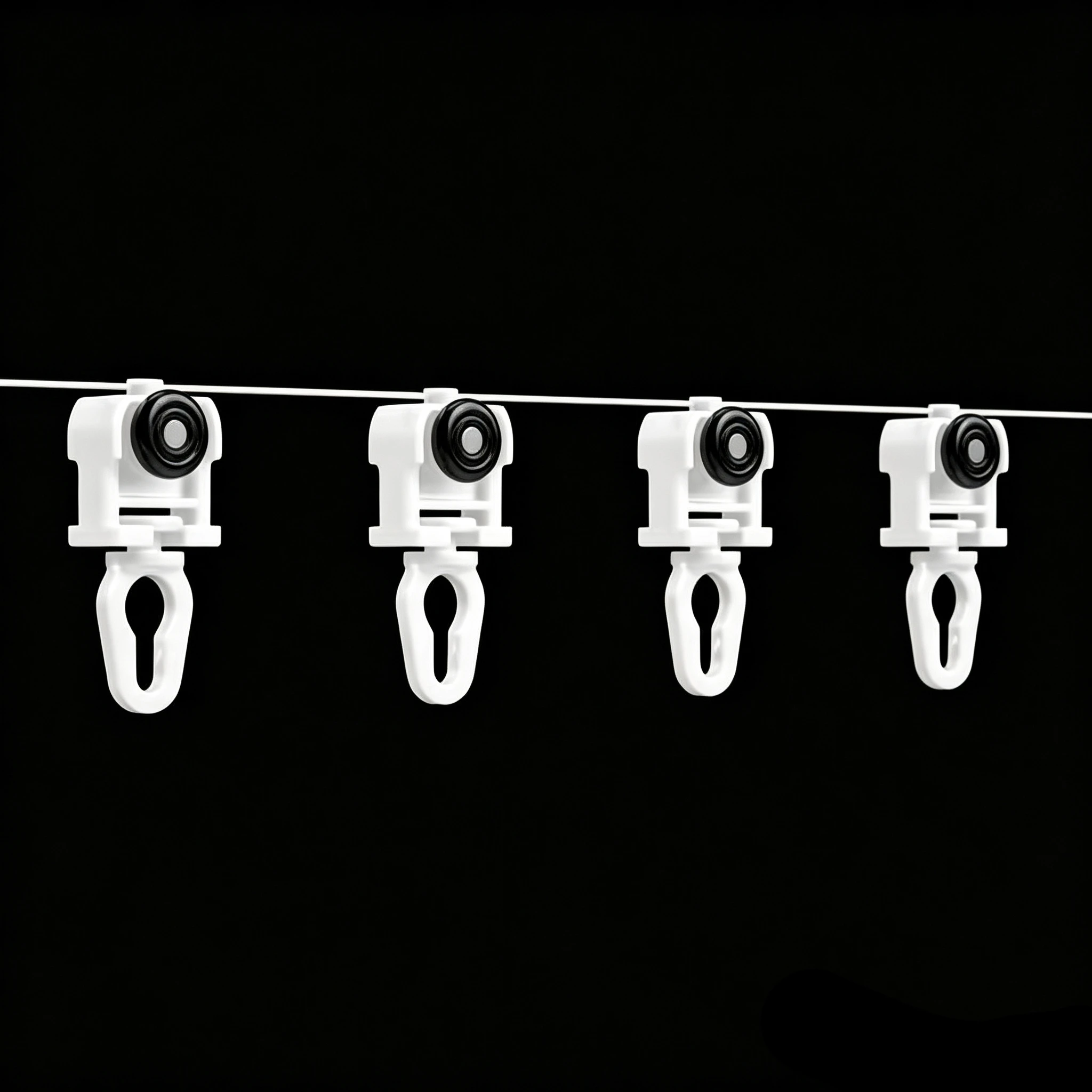 S Fold Wave Curtain Line Runner with Eyelet for Hook Electric Curtain Ripple Fold with Ring Curtain Accessory