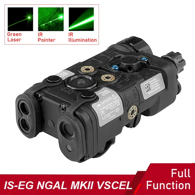 

IS-EG NGAL Laser Pointer Tactical NGAL MKII IR Illumination VIS Green Laser Deluxe Hold Zero with 5.56 NATO (.223mm) VSCEL ver.