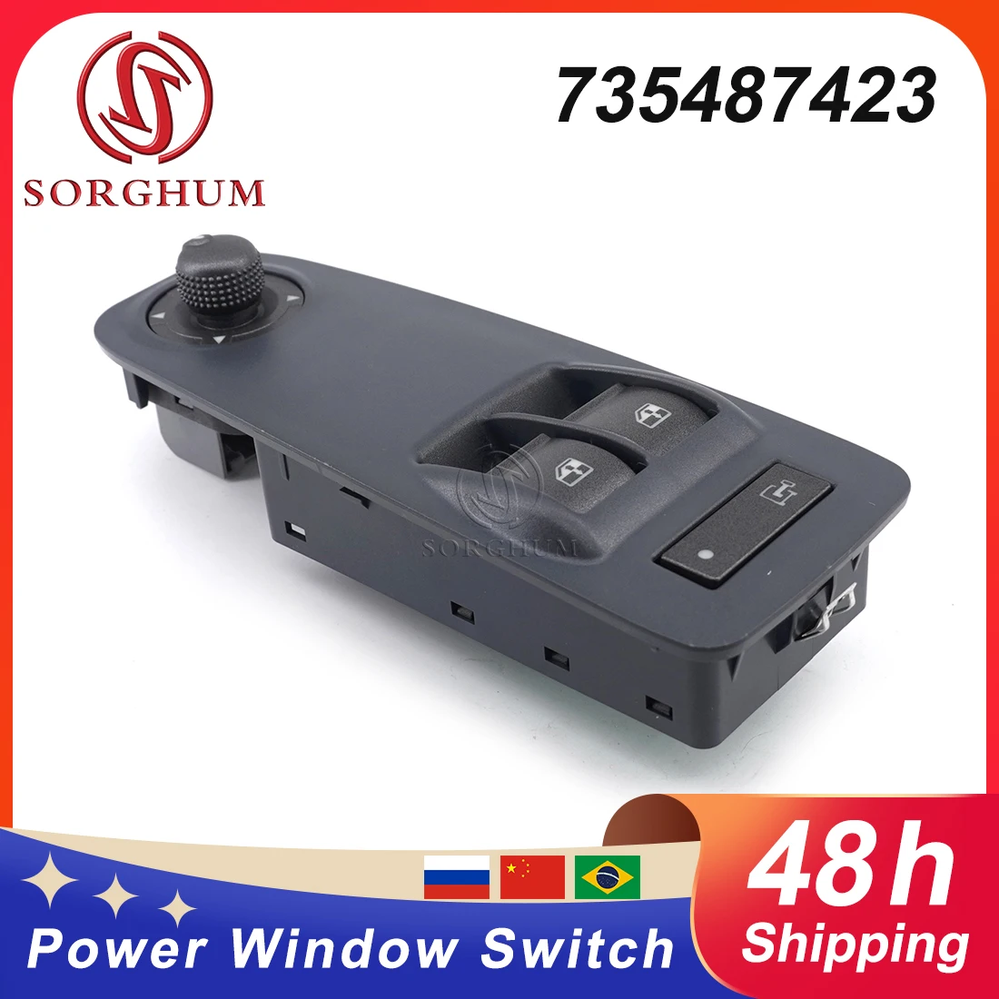 

Sorghum 735487423 New Power Window Switch 735421419 6490X9 For Citroen Peugeot Fiat Vauxhall Relay Boxer Doblo Ducato Combo MK3