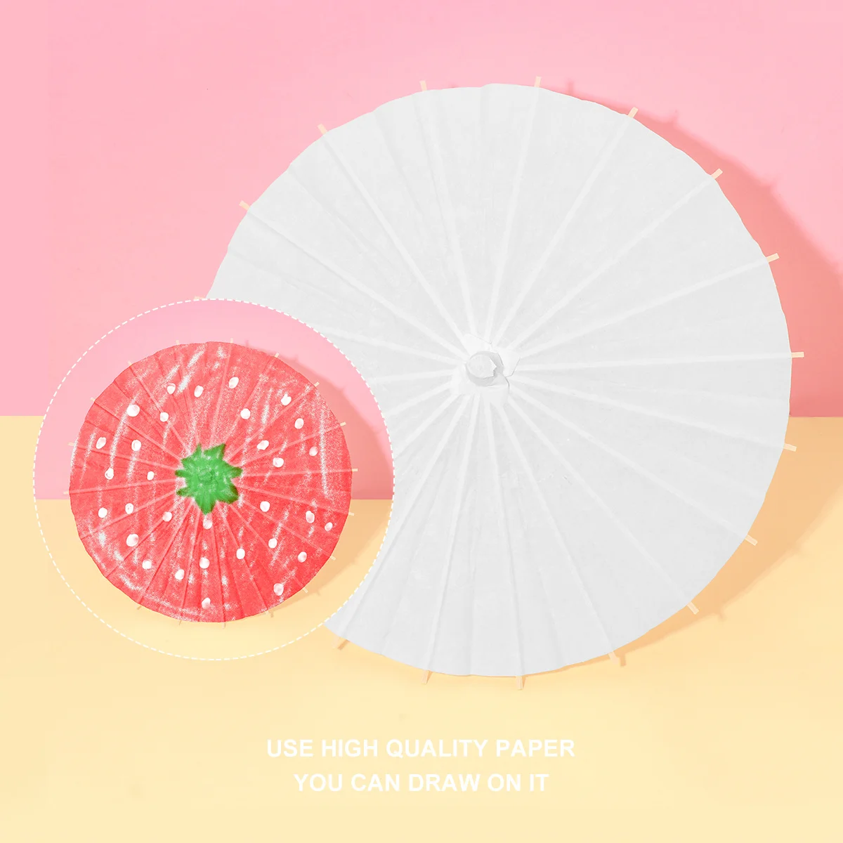 

White Paper Umbrella 4pcs Chinese Japanese Style Parasol for Wedding Decoration 30cm Diameter Party Favor Random Color
