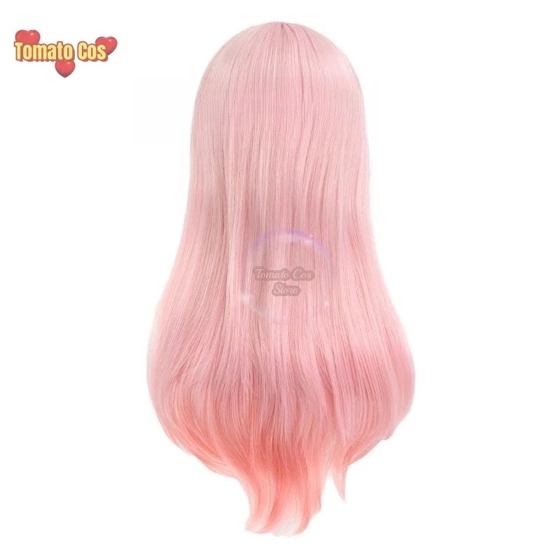 Supersonico Super Mico-Perruque de 60cm de long, cheveux ombrés roses avec sauna, accessoire de téléphone, degré de chaleur, costume de cosplay + casque jouet