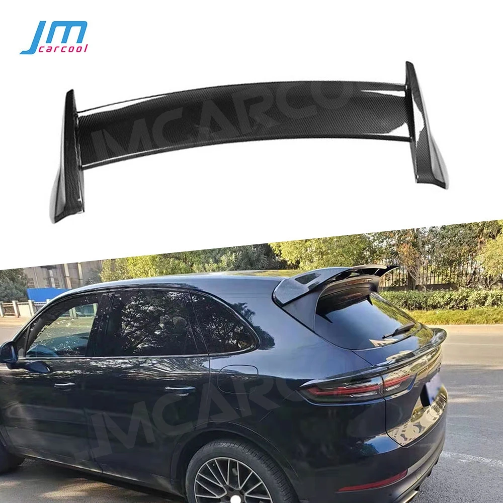 

Carbon Fiber Rear Roof Spoiler Lip Wings Car Top Covers for Porsche Cayenne 2018-2021 Rear Trunk Spoiler FRP Cars Accessories