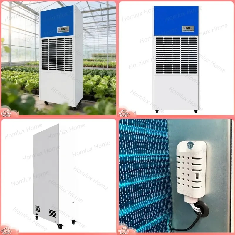 240L D Mobile Vertical Dehumidifier for Nursery Greenhouse Basement Warehouse Home Office Industrial Use High Capacity