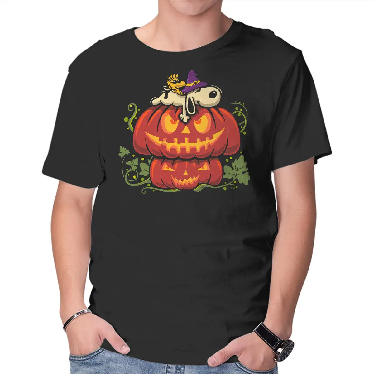 Beagle's Pumpkin House Anime Graphic T-shirts For Men Clothing Women Short Sleeve Tees New Arrivals Unisex Summer