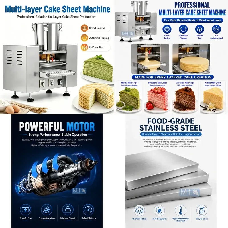 Multi-layer Cake Making Machine Automatic Corn Cake Press Machine for Home Baking Kitchen Appliance
