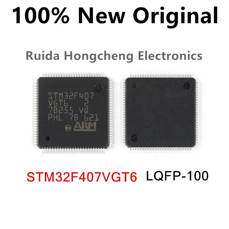 5-10PCS/Lot STM32F407VGT6  STM32F407  LQFP-100 New original ARM Cortex-M4 32-bit microcontroller MCU