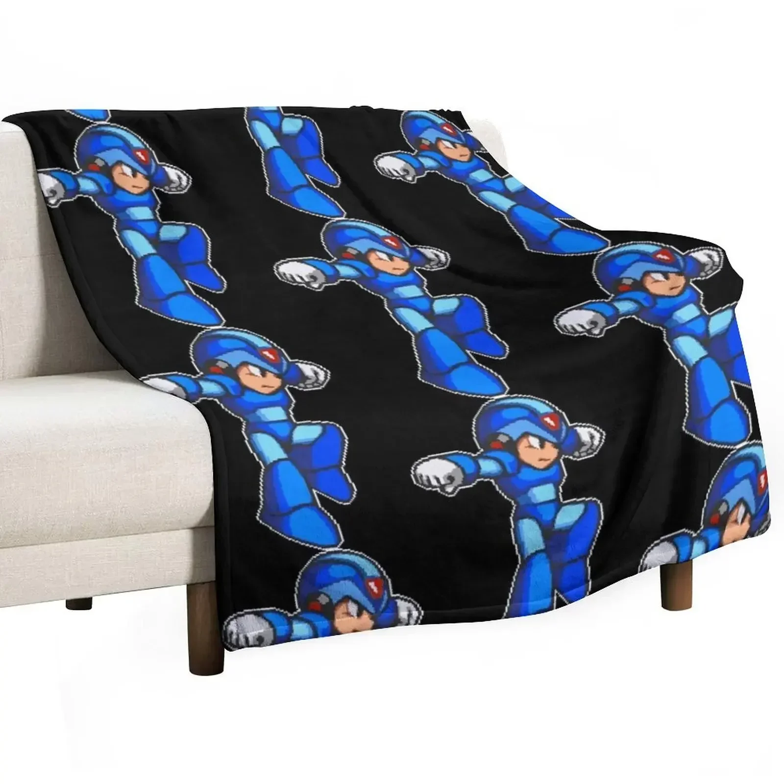 Mega man X Throw Blanket Kid'S valentine gift ideas Luxury Blankets