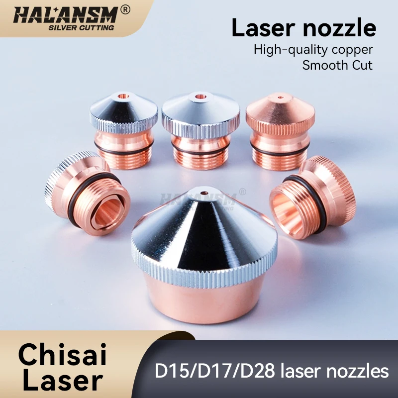 Bystronic DINENG small nozzle laser cutting machine cutting nozzle, single or double layer chrome-plated copper cutting nozzle,