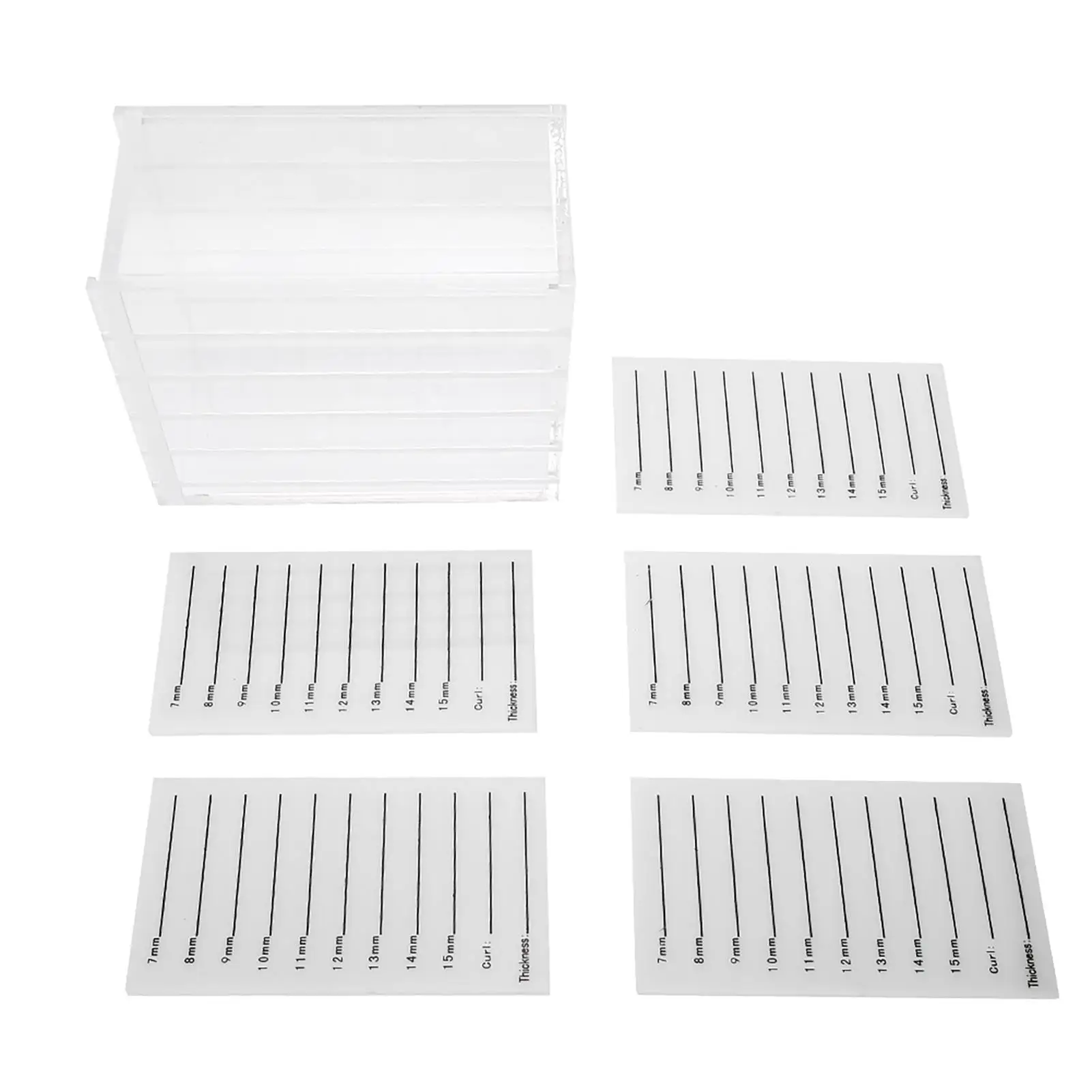 5-Layer Eyelash Extension Storage Box - Transparent Makeup Organizer for False Lashes & Cosmetic Accessories