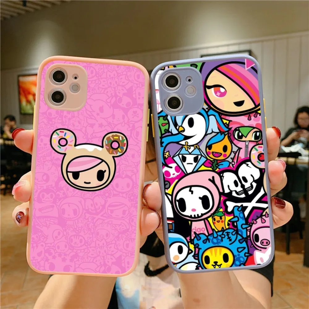 T-TokidokiS Phone Case For iPhone 14 X XR XS 7 8 Plus 11 12 13 pro MAX 13mini Matte Shockproof Case