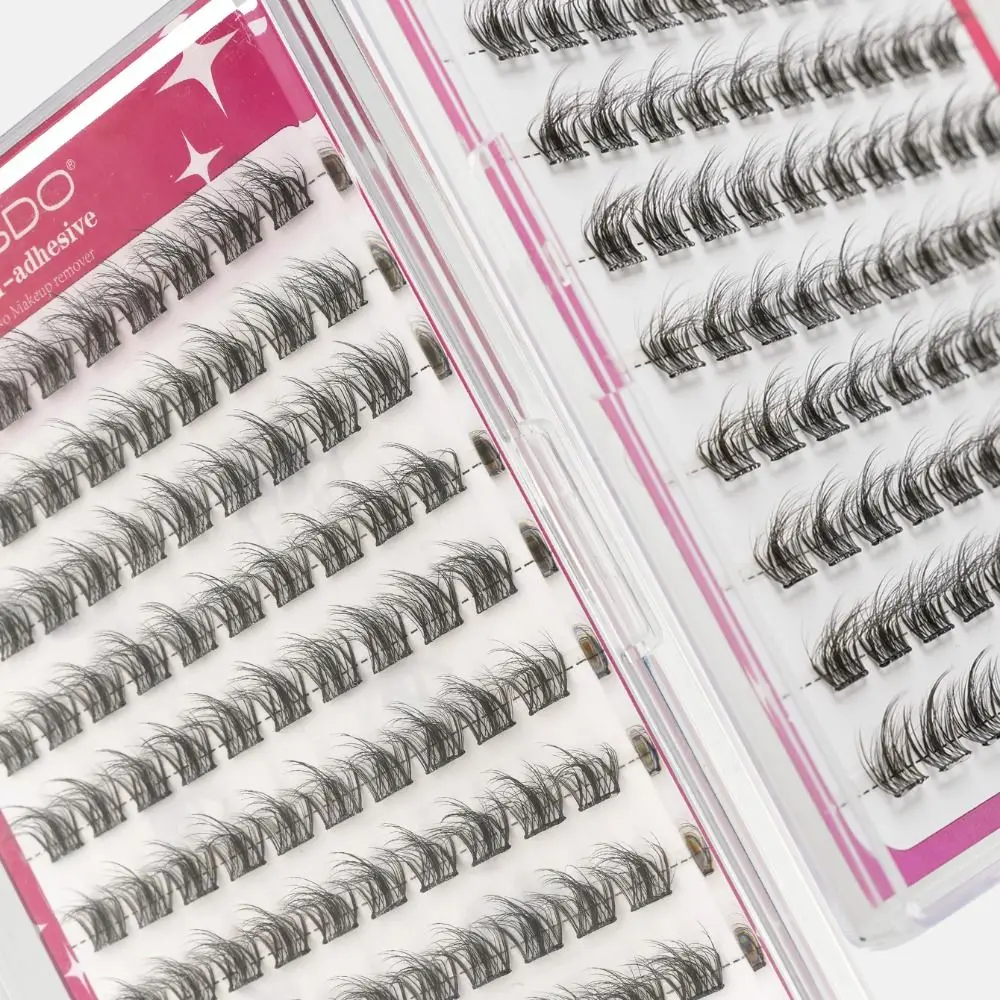 Geen Lijm nodig Pluizige Valse Wimpers Herbruikbare Fee DIY Lash Extensions Manga zelfklevende Lash Clusters Vrouwen