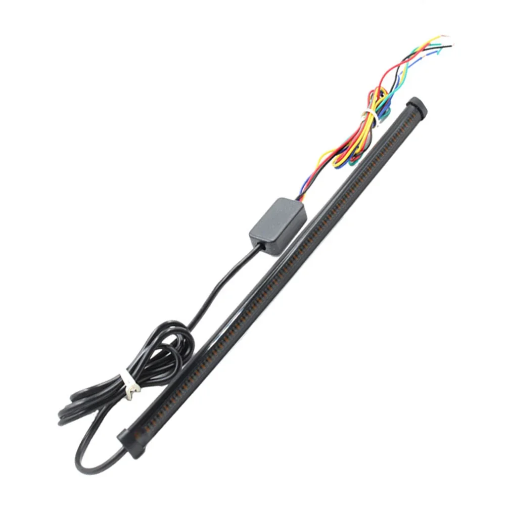 

30CM Motorcycle LED Tail Light Strips Brake Tail Light Stop Tail Lihgt Amber Turn Signal Light Multifunction Waterproof