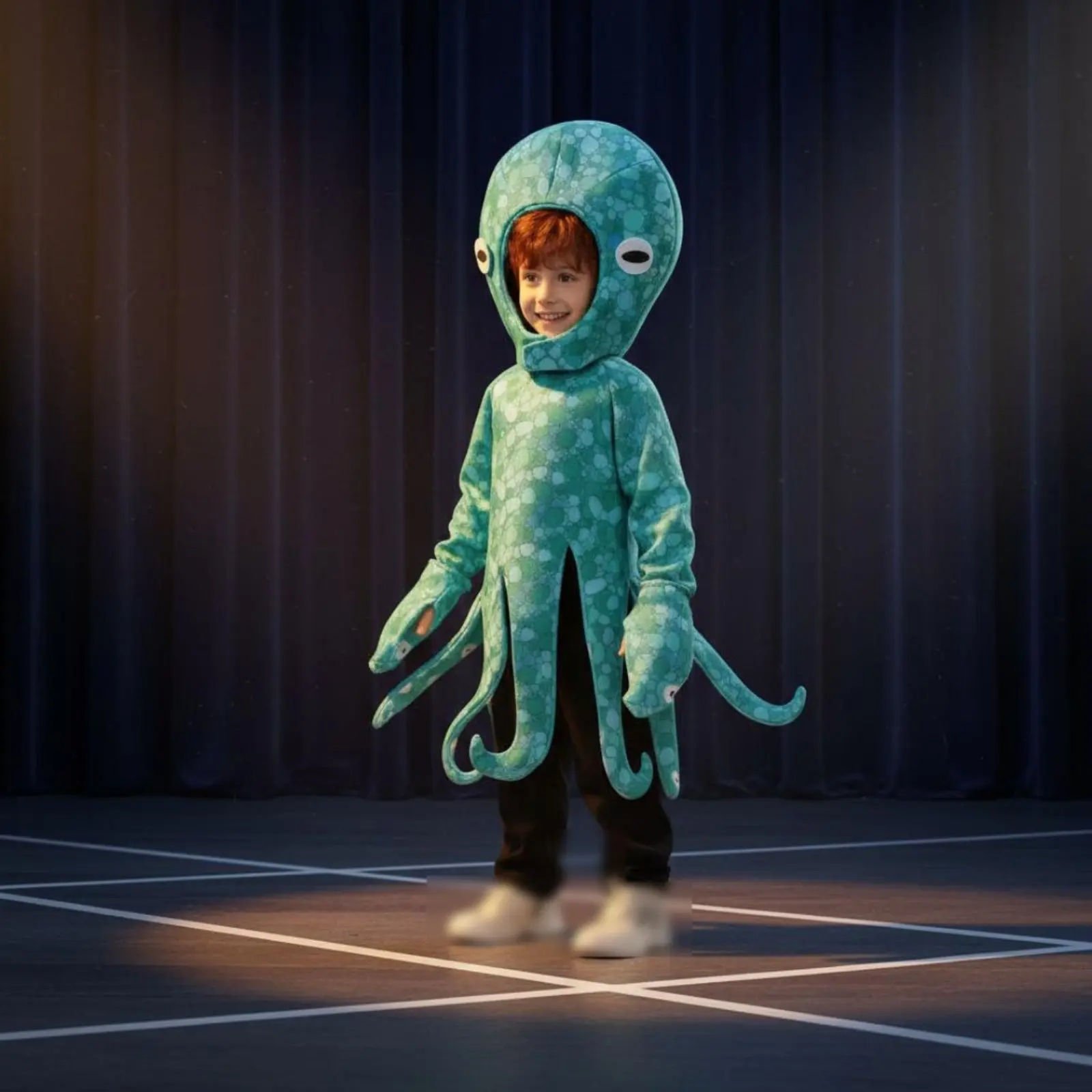 Squid Costume Single-Piece Design Sea Creature Costume Sea Creature Onesie Tentacle Creature Outfit for Young Children