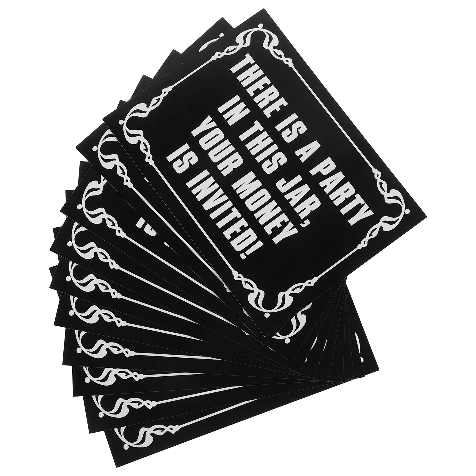 สติกเกอร์ไวนิลกันน้ำลายตลกสำหรับติดขวดใส่เงินบริจาคในร้านกาแฟ บาร์ ร้านอาหาร ติดง่าย ลอกออกง่าย ขอบคุณสำหรับการบริจาค