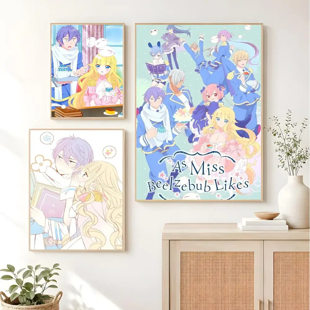 Comedy anime As Miss Belzébub Likes Poster Sleek Living Space Accents Current Style Home Wall Decor