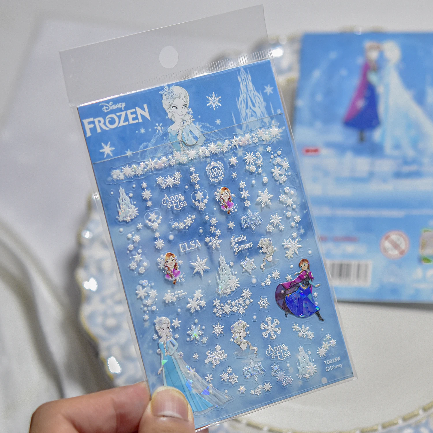 1 قطعة سلسلة أميرات ديزني مسمار الفن اكسسوارات 5D تنقش ورق ذاتي اللصق حورية البحر الأميرة مسمار ملصقات للتقليم