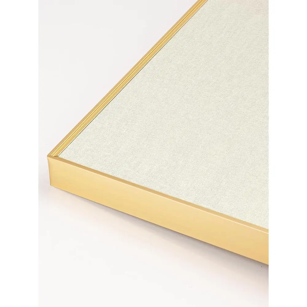 Quadro de Cortiça Branco Aveia 20x30 Polegadas com Moldura Dourada e 10 Alfinetes