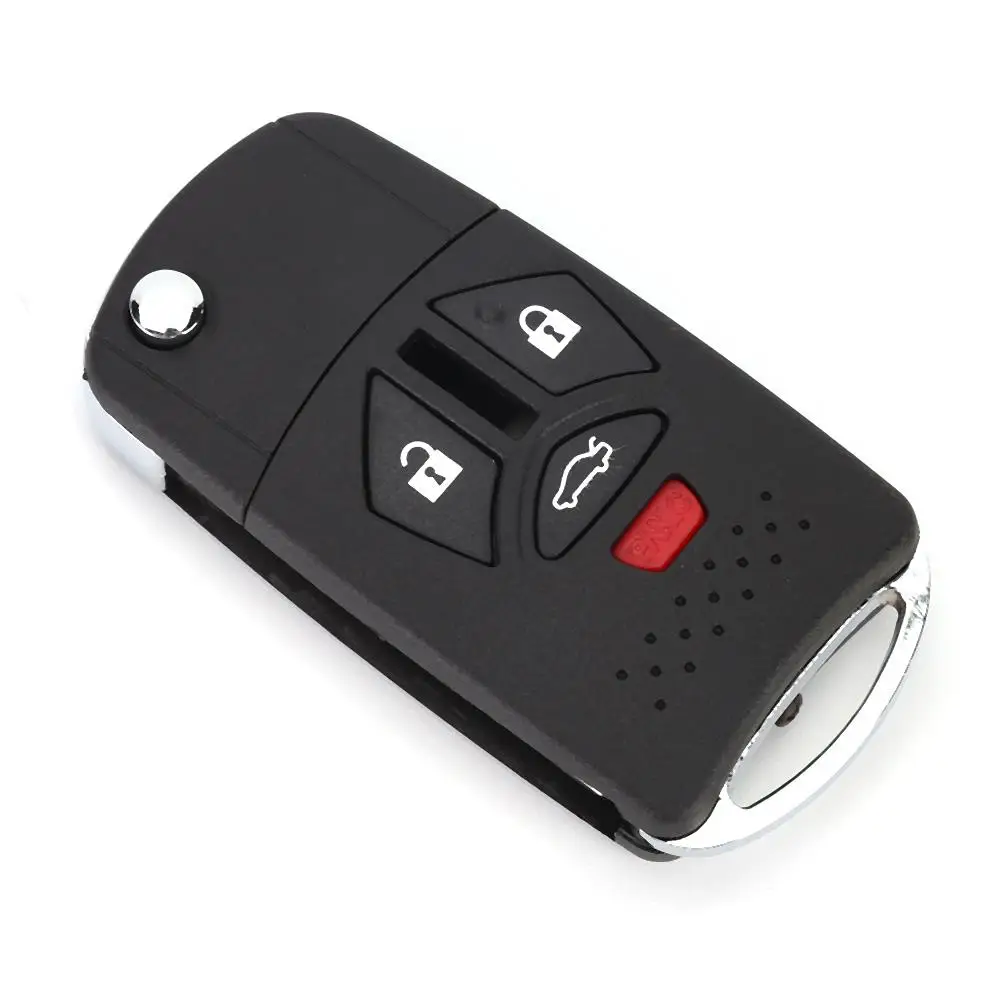 زر مفتاح التحكم 3 + 1 زر للطي عن بعد الوجه شل مفتاح فوب لغطاء حالة صالح لميتسوبيشي 2007-2010 السيارات