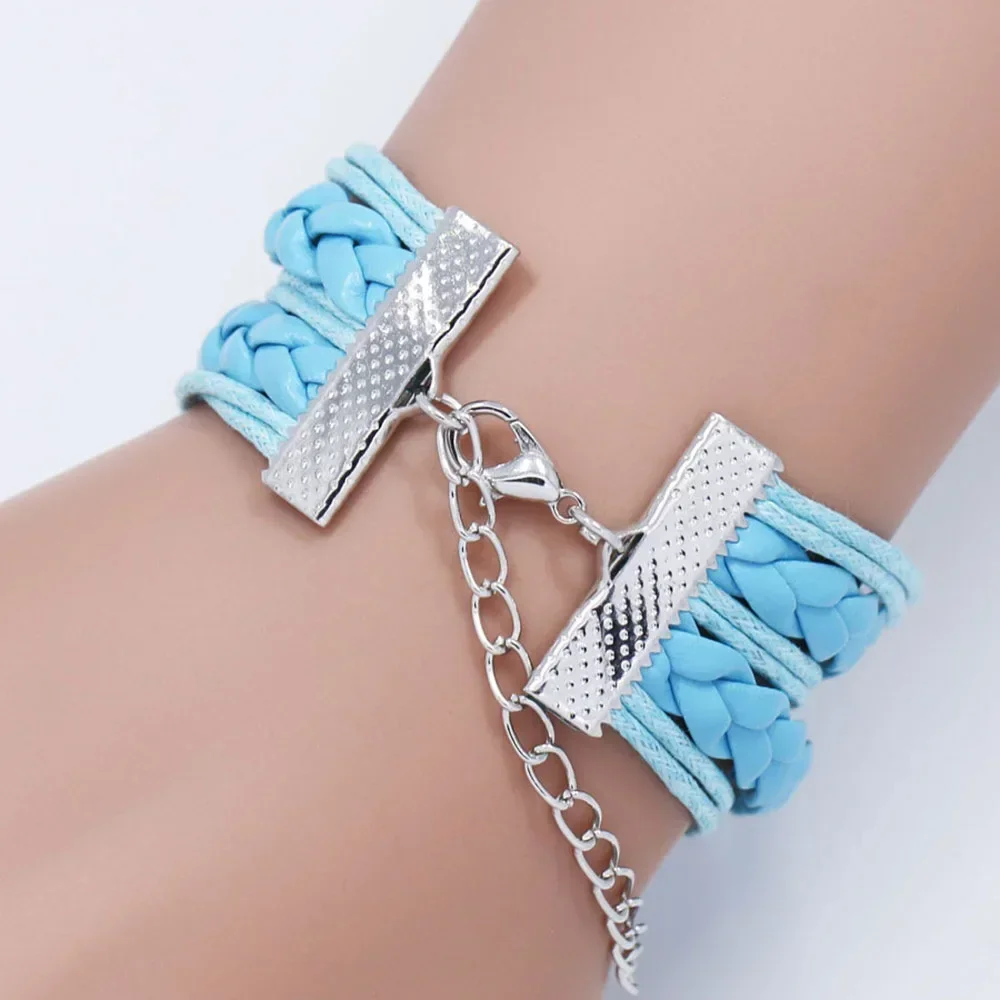 Disney-Bracelet en cuir tressé bleu Anime Stitch CAN o & Stitch pour enfants, bijoux en UL, mode jouet, cadeaux de Noël