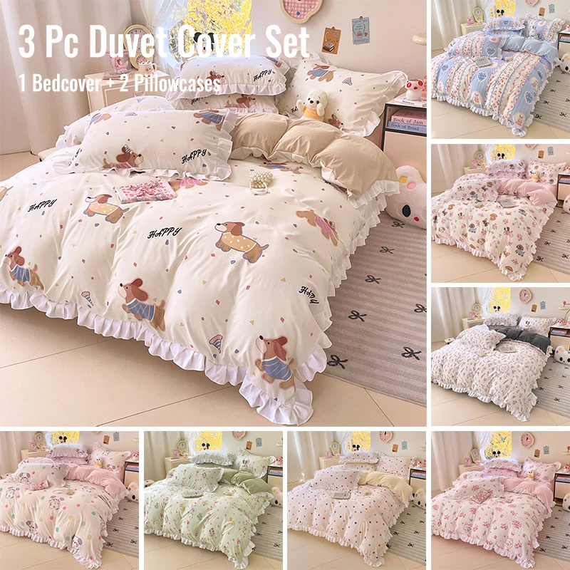 

2026 Spring Summer New Small Fresh Single Quilt Set Cotton Printed Bed Cover Korean Version of Popular Bedding