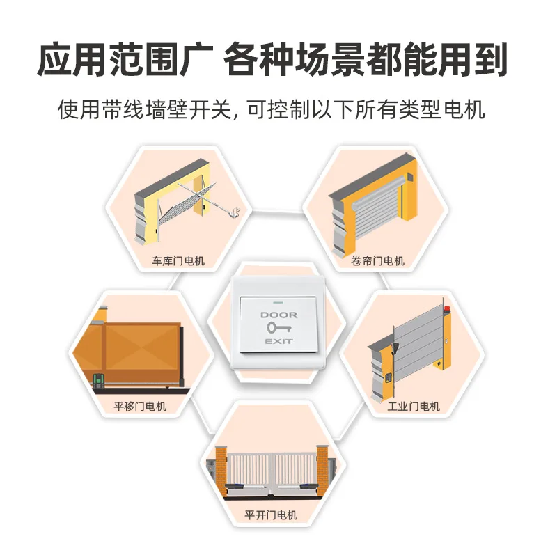Household electronic door control switch automatic reset button electric glass door manual door opening switch