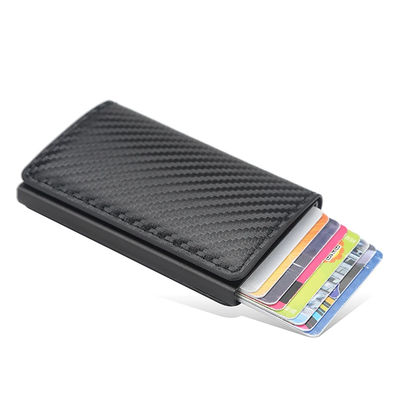 

New Top Quality Rfid Wallet Men Money Bag Mini Purse Male Aluminium Card Wallet Small Clutch Leather Wallet Thin Purse Carteras