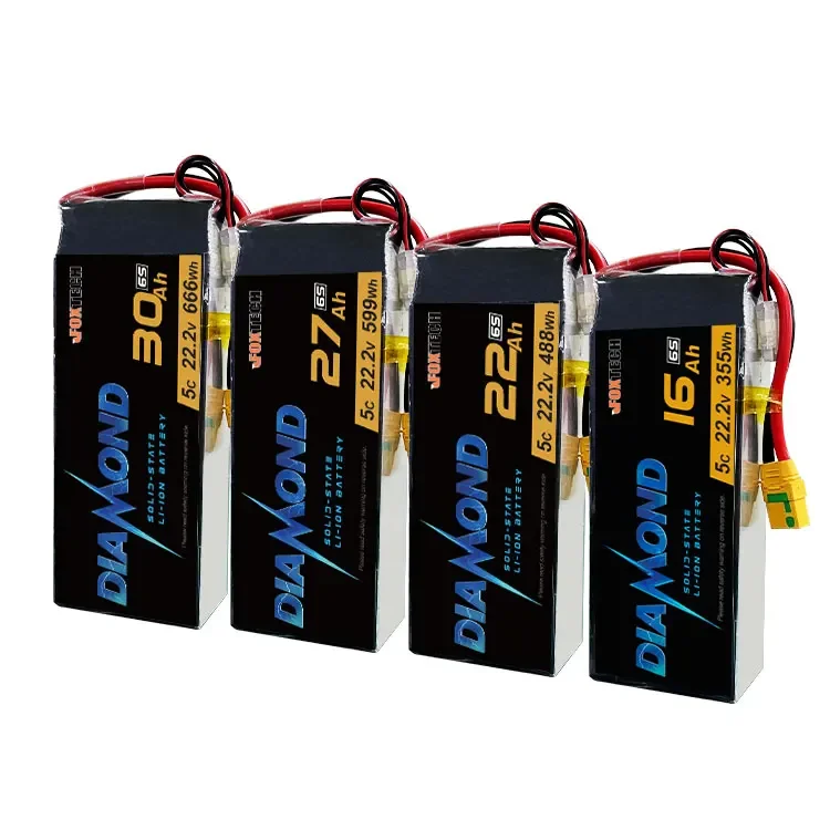 

FOXTECH Diamond Battery 16000mAh 22000mAh 30000mAh Solid State Li-ion Packs for UAV s